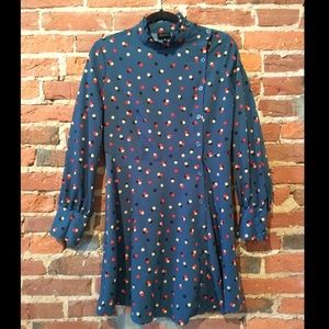 Button Up Turtleneck Dress